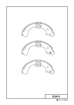 K3411 MK KASHIYAMA Комплект тормозных колодок (фото 1)