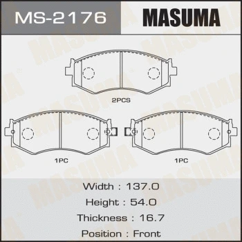 MS-2176 MASUMA Комплект тормозных колодок (фото 1)