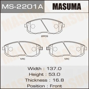 MS-2201 MASUMA Комплект тормозных колодок (фото 1)