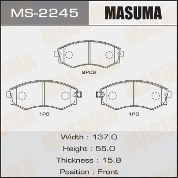 MS-2245 MASUMA Комплект тормозных колодок (фото 1)