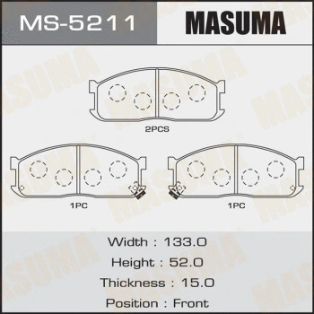 MS-5211 MASUMA Комплект тормозных колодок (фото 1)
