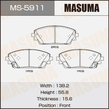 MS-5911 MASUMA Комплект тормозных колодок (фото 1)