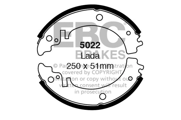 5022 EBC Brakes Комплект тормозных колодок (фото 1)