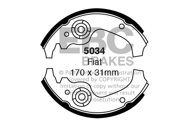 5034 EBC Brakes Комплект тормозных колодок (фото 1)