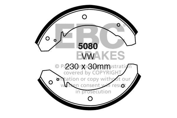 5080 EBC Brakes Комплект тормозных колодок (фото 1)