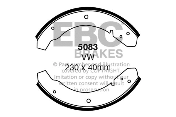 5083 EBC Brakes Комплект тормозных колодок (фото 1)