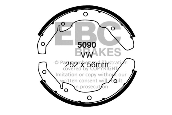5090 EBC Brakes Комплект тормозных колодок (фото 1)