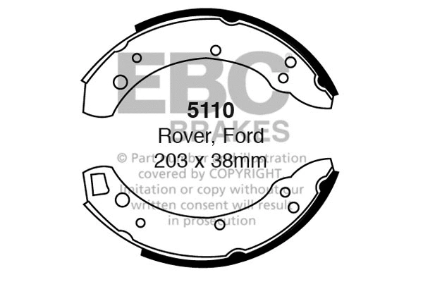 5110 EBC Brakes Комплект тормозных колодок (фото 1)