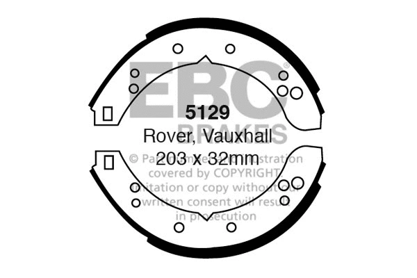 5129 EBC Brakes Комплект тормозных колодок (фото 1)