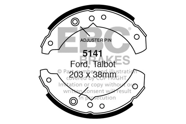5141 EBC Brakes Комплект тормозных колодок (фото 1)