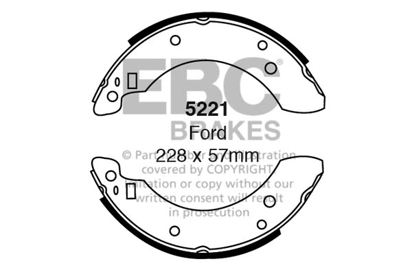 5221 EBC Brakes Комплект тормозных колодок (фото 1)