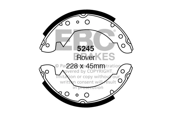 5245 EBC Brakes Комплект тормозных колодок (фото 1)