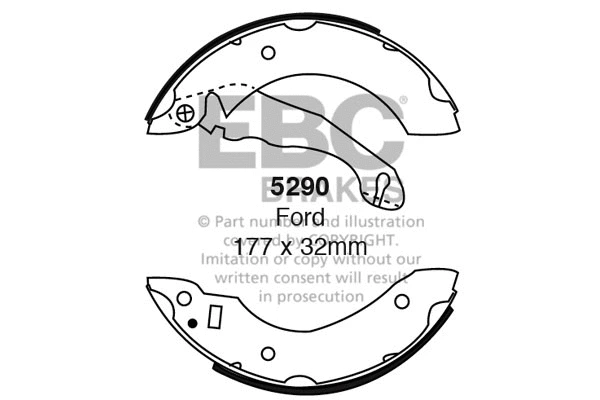 5290 EBC Brakes Комплект тормозных колодок (фото 1)