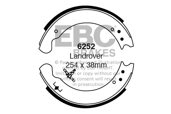 6252 EBC Brakes Комплект тормозных колодок (фото 1)