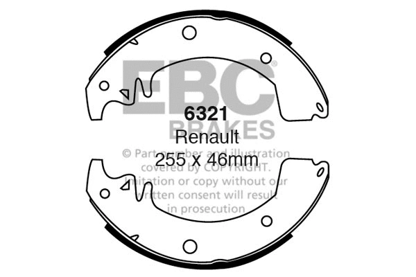 6321 EBC Brakes Комплект тормозных колодок (фото 1)