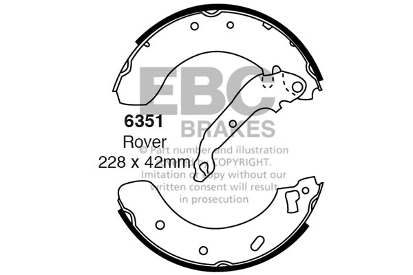 6351 EBC Brakes Комплект тормозных колодок (фото 1)