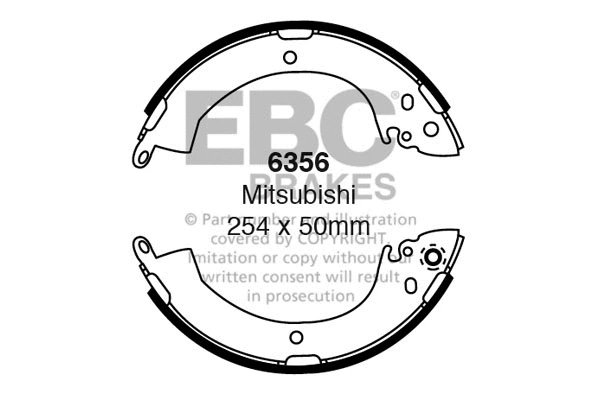 6356 EBC Brakes Комплект тормозных колодок (фото 1)