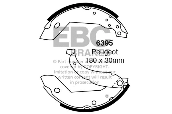 6395 EBC Brakes Комплект тормозных колодок (фото 1)