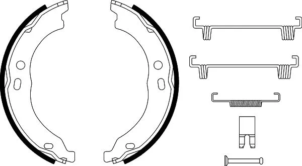 8DA 355 050-751 BEHR/HELLA/PAGID Комплект тормозных колодок, стояночная тормозная система (фото 1)