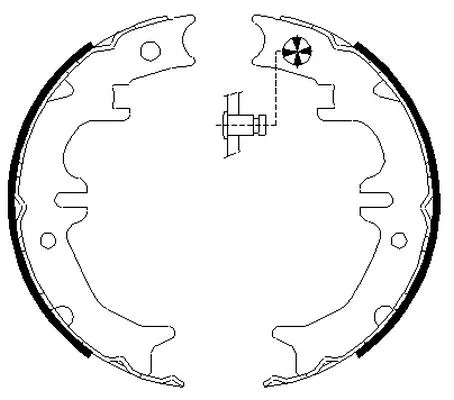 8DA 355 051-131 BEHR/HELLA/PAGID Комплект тормозных колодок, стояночная тормозная система (фото 1)