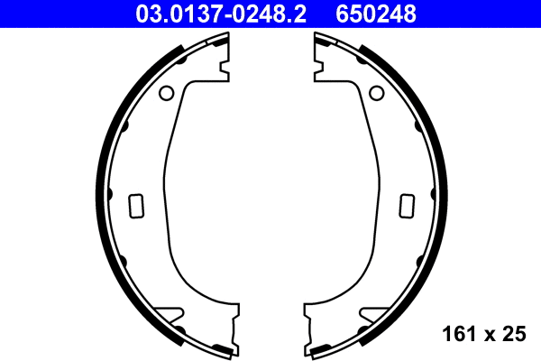 03.0137-0248.2 ATE Комплект тормозных колодок, стояночная тормозная система (фото 1)
