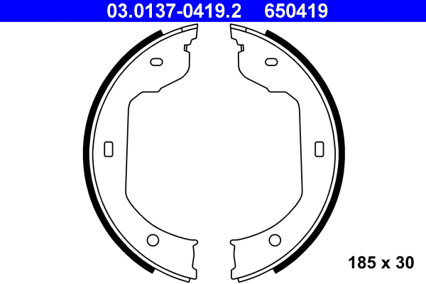 03.0137-0419.2 ATE Комплект тормозных колодок, стояночная тормозная система (фото 1)