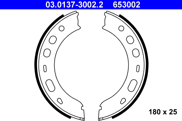 03.0137-3002.2 ATE Комплект тормозных колодок, стояночная тормозная система (фото 1)