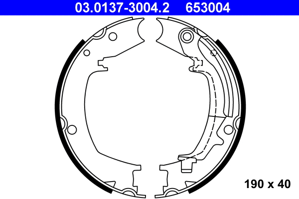 03.0137-3004.2 ATE Комплект тормозных колодок, стояночная тормозная система (фото 1)