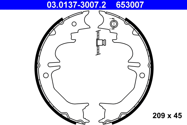 03.0137-3007.2 ATE Комплект тормозных колодок, стояночная тормозная система (фото 1)