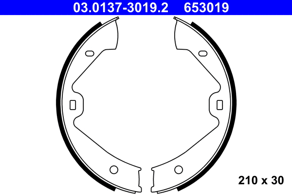 03.0137-3019.2 ATE Комплект тормозных колодок, стояночная тормозная система (фото 1)