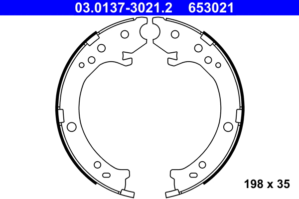 03.0137-3021.2 ATE Комплект тормозных колодок, стояночная тормозная система (фото 1)