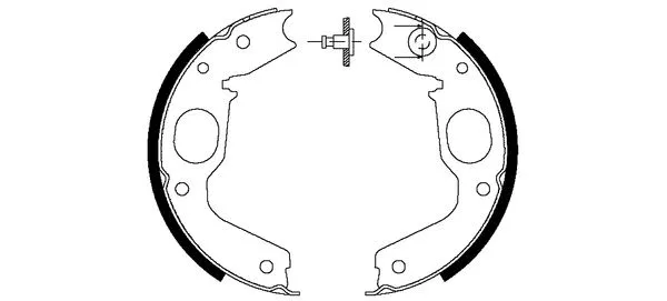 H7990 BEHR/HELLA/PAGID Комплект тормозных колодок, стояночная тормозная система (фото 1)