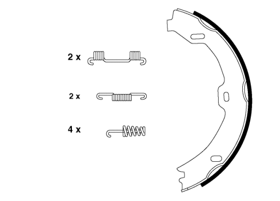 H9510 BEHR/HELLA/PAGID Комплект тормозных колодок, стояночная тормозная система (фото 1)