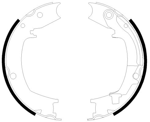 H9910 BEHR/HELLA/PAGID Комплект тормозных колодок, стояночная тормозная система (фото 1)