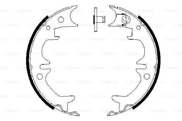 0 986 487 602 BOSCH Комплект тормозных колодок, стояночная тормозная система (фото 1)