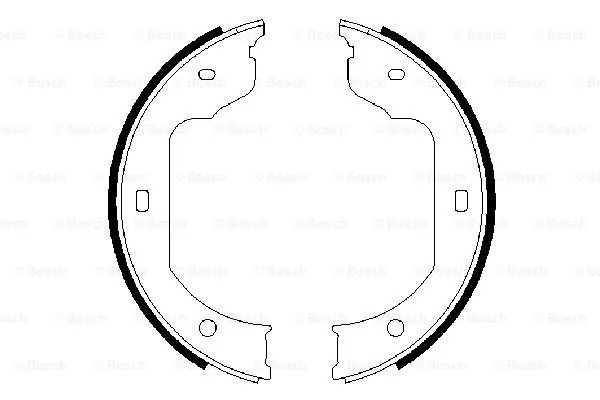 0 986 487 625 BOSCH Комплект тормозных колодок, стояночная тормозная система (фото 2)