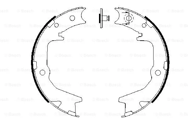 0 986 487 683 BOSCH Комплект тормозных колодок, стояночная тормозная система (фото 3)