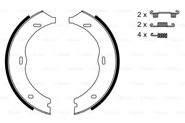 0 986 487 718 BOSCH Комплект тормозных колодок, стояночная тормозная система (фото 1)