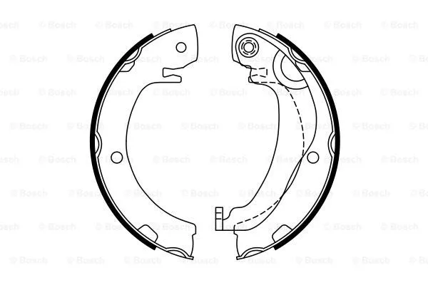 0 986 487 763 BOSCH Комплект тормозных колодок, стояночная тормозная система (фото 1)