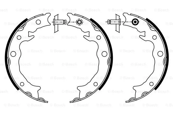 0 986 487 933 BOSCH Комплект тормозных колодок, стояночная тормозная система (фото 4)