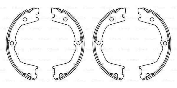 F 026 008 022 BOSCH Комплект тормозных колодок, стояночная тормозная система (фото 1)