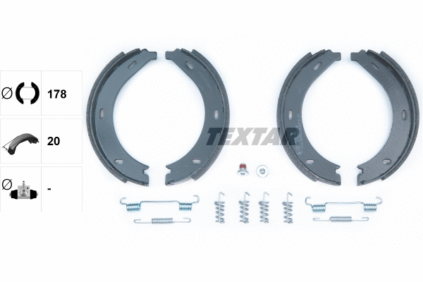91054600 TEXTAR Комплект тормозных колодок, стояночная тормозная система (фото 1)