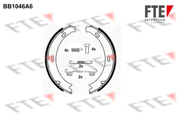 BB1046A6 FTE Комплект тормозных колодок, стояночная тормозная система (фото 1)