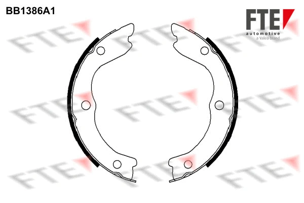 BB1386A1 FTE Комплект тормозных колодок, стояночная тормозная система (фото 1)