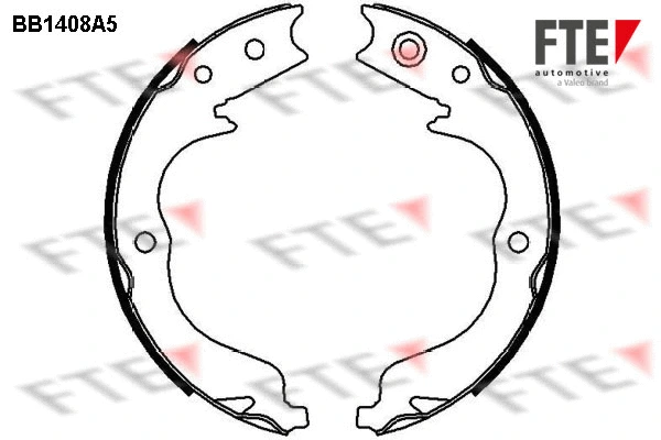 BB1408A5 FTE Комплект тормозных колодок, стояночная тормозная система (фото 1)