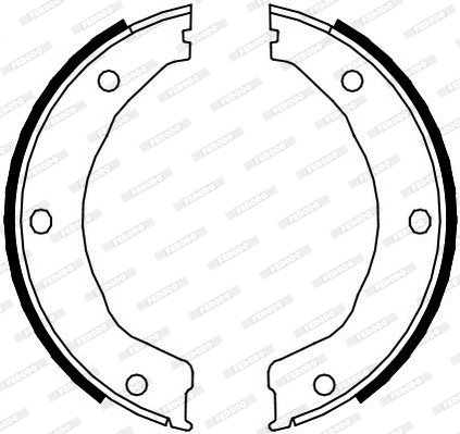 FSB336 FERODO Комплект тормозных колодок, стояночная тормозная система (фото 2)
