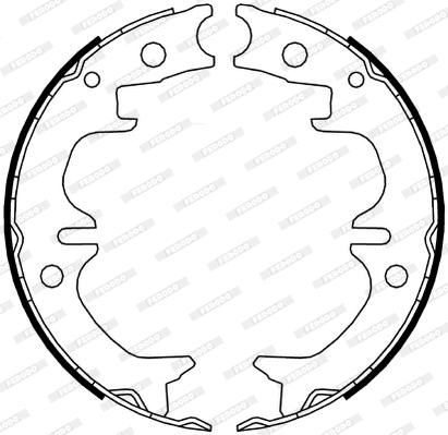 FSB4069 FERODO Комплект тормозных колодок, стояночная тормозная система (фото 2)