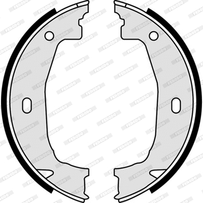 FSB592 FERODO Комплект тормозных колодок, стояночная тормозная система (фото 1)