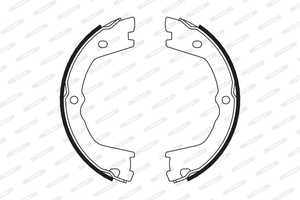 FSB658 FERODO Комплект тормозных колодок, стояночная тормозная система (фото 1)