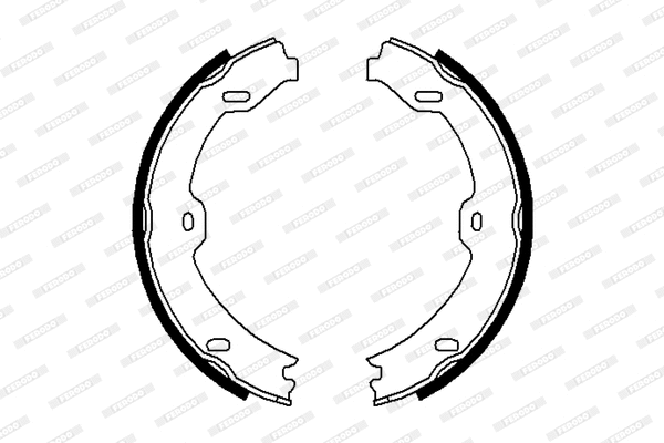 FSB669 FERODO Комплект тормозных колодок, стояночная тормозная система (фото 1)